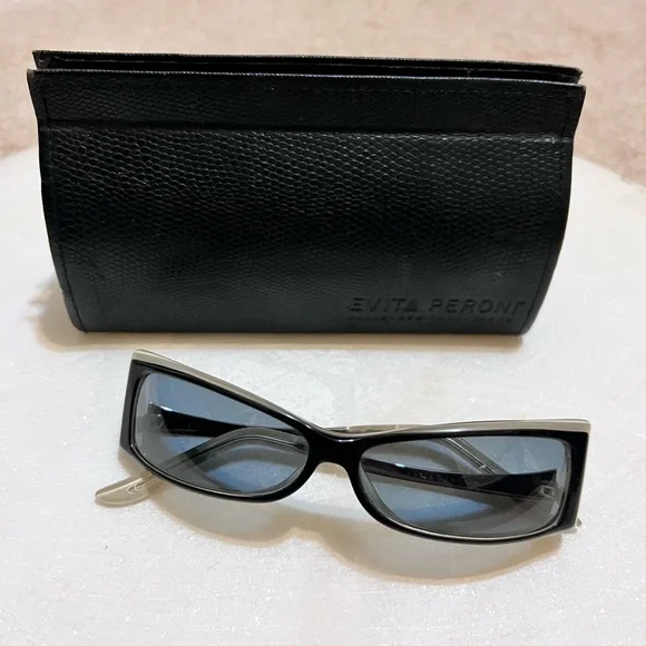 Evita Peroni Thin Sunglasses black with offwhite accent Amazon.com : EVITA PERONI Headband Designed for Glasses  main image 3